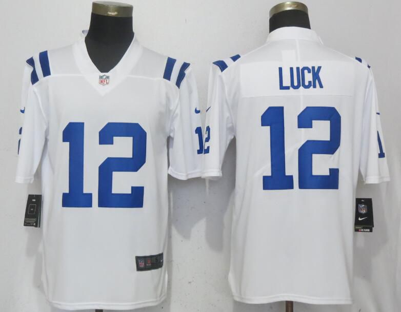 Men Indianapolis Colts 12 Luck White Nike Vapor Untouchable Limited Player NFL Jerseys